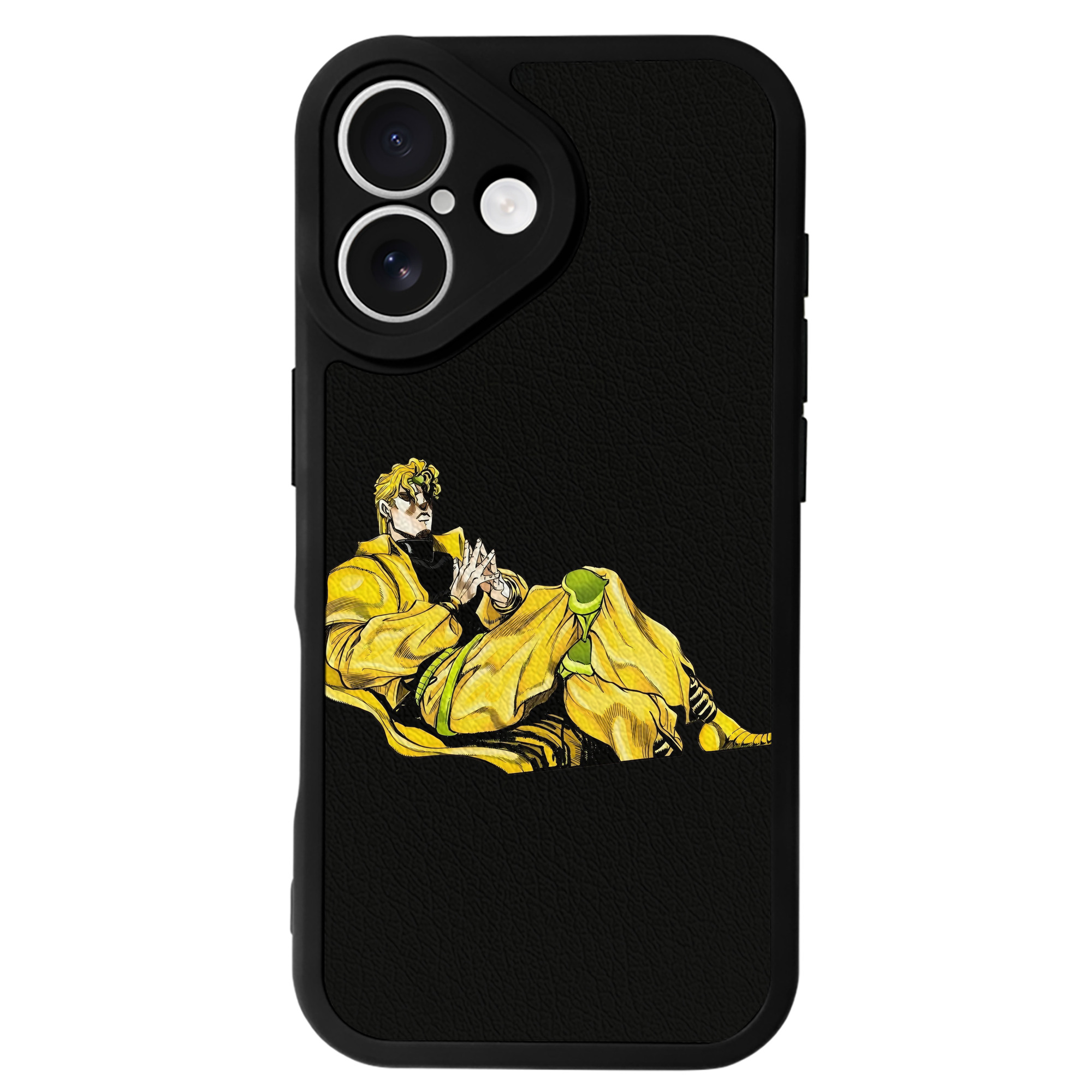 （画像用） ジョジョの奇妙な冒険 ディオ?ブランドー JoJo's Bizarre Adventure Dio Brando 【iPhone 16シリーズ対応】シリコンスマホケース（レザー調） 材質：シリコン